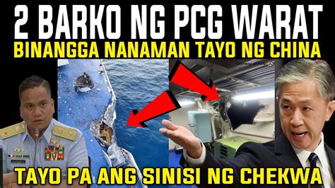 Naku Po Sira At Warat Ang Dalawang Barko Ng Pcg Matapos Banggain Ng