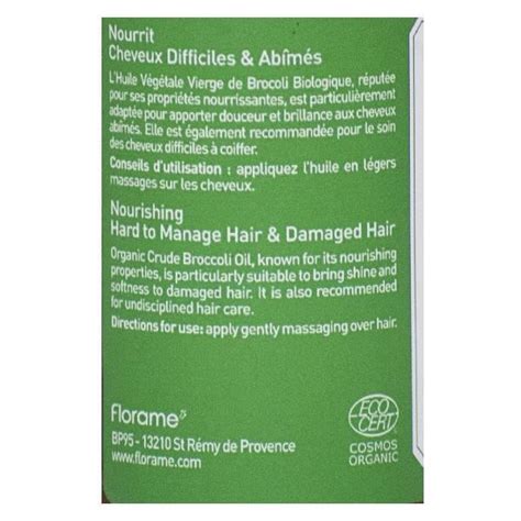 Florame Aromathérapie Huile Végétale Vierge Brocoli Bio 50ml