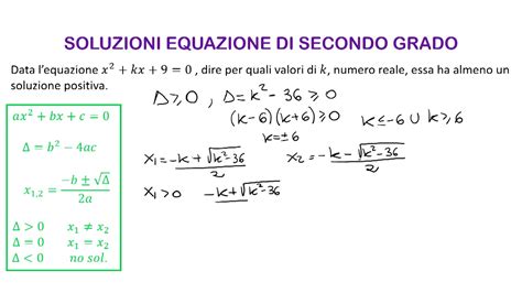 Gocce Di Matematica Soluzioni Equazioni Di Secondo Grado Parte Prima