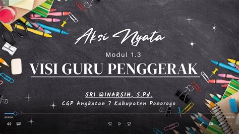 Aksi Nyata Modul Visi Guru Penggerak Youtube