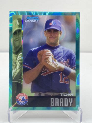 Tom Brady Bowman Draft Montreal Expos Aqua Refractor Ssp