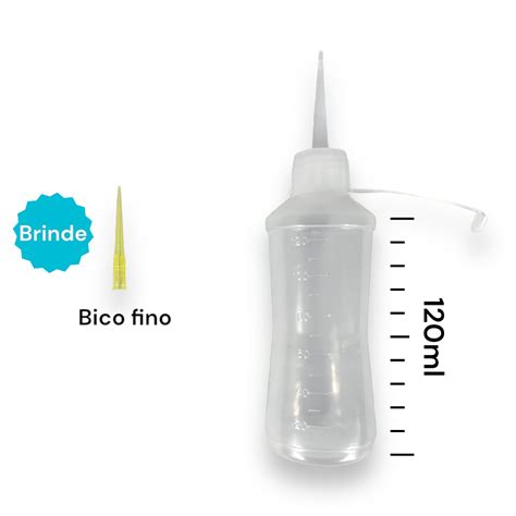 Kit Tubo Almotolia Aplicador Para L Quidos Ml Bico Reto Alem O