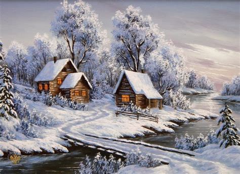 855 best Winter paintings images on Pinterest | Landscapes, Snow and Winter scenes