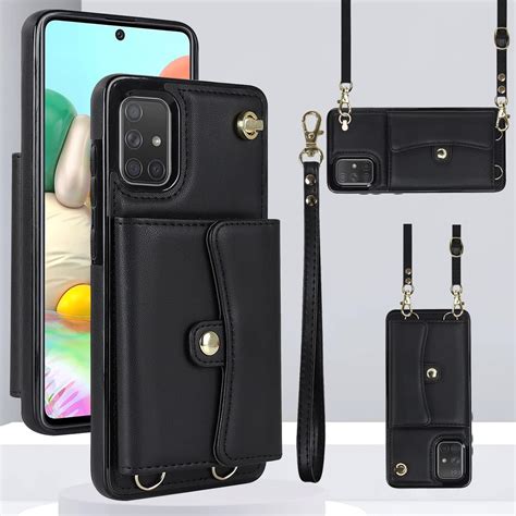 Asuwish Phone Case For Samsung Galaxy A71 5g Wallet Cover With Rfid Blocking Credit Card Holder