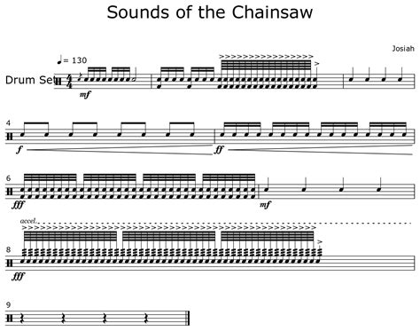 Sounds Of The Chainsaw Sheet Music For Drum Set