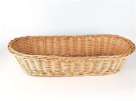 Large Oval Shaped Wicker Basket Storage Organization Basket Etsy