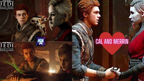 The Story Of How Cal And Merrin Fell In Love Full Story Cutscenes Star Wars Jedi Survivor Youtube