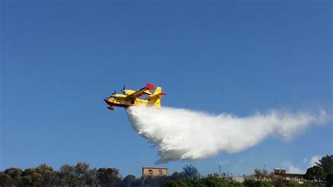 Incendio In Riserva Del Siracusano In Azione Due Canadair Video