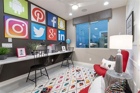 Gray Home Office Wall Art Inspired By Social Media From Gehan Homes