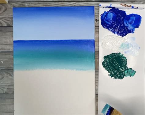 Easy Beach Painting with Acrylics for Beginners | Step by Step Tutorial