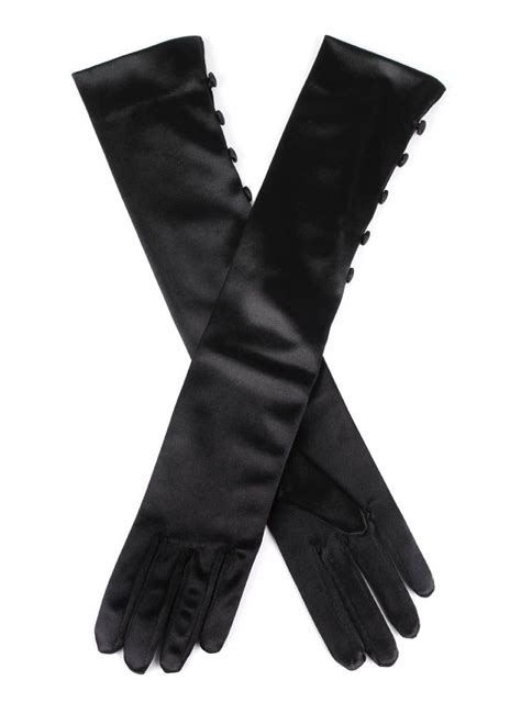 6 2202 Black Womens Long Satin Gloves Are The Perfect Accessory For A