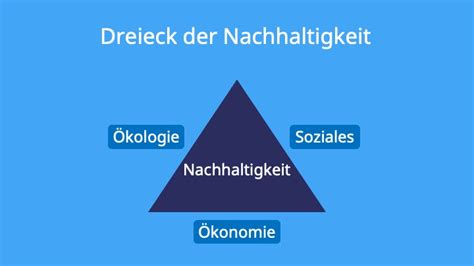 Dreieck der Nachhaltigkeit Erklärung und Beispiel mit Video