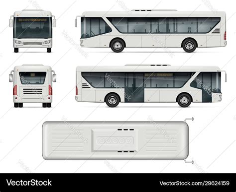 City bus mockup Royalty Free Vector Image - VectorStock