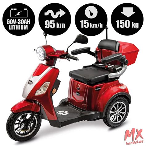 Mx Handel Rolektro E Trike V Lithium Rot