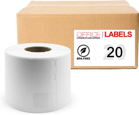 Lot de 20 rouleaux d étiquettes d adresse compatibles 30251 pour DYMO