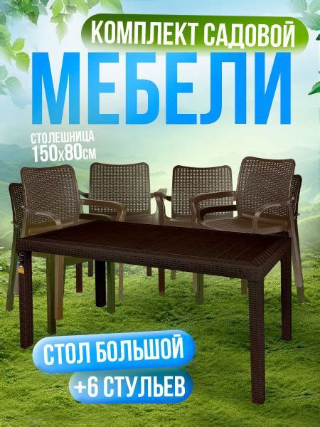 Садовый стол 150х80х70 см, InGreen - купить по низким ценам в интернет ...