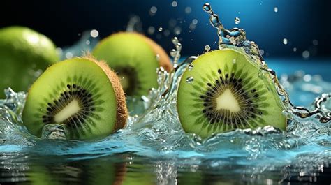 Premium Photo Refreshing Kiwi Splash