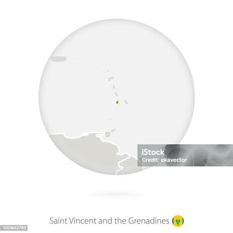 円の中のセントビンセントとグレナディーン諸島の地図と国旗 アイコンのベクターアート素材や画像を多数ご用意 アイコン