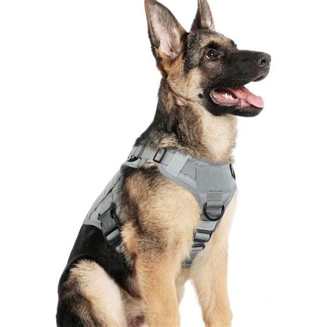 Harnais Tactiques Pour Chien M Gris Gilets À Anneaux Pour Chiens De