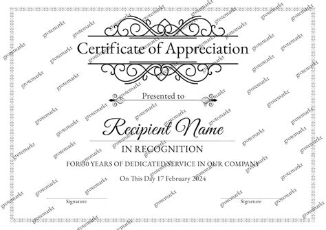 Modern Certificate Of Appreciation Printable Appreciation Award