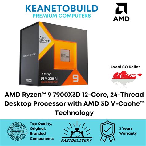 Amd Ryzen™ 9 7900x3d 12 Core 24 Thread Desktop Processor With 3d V