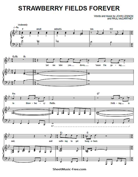 Beatles Sheet Music Printable