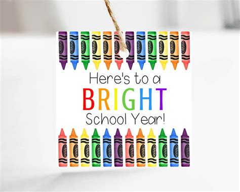 Printable Tags Back to School Instant Download Bright - Etsy