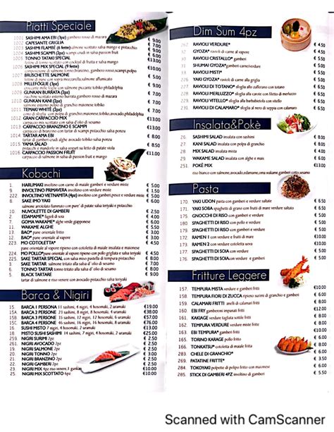 Carte Et Menus Ristorante Yama Sushi Cornate D Adda Thefork