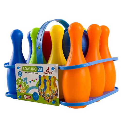 Toy Bowling Play Set Deluxe For Children Colorful 12 Piece 10 Pins 2