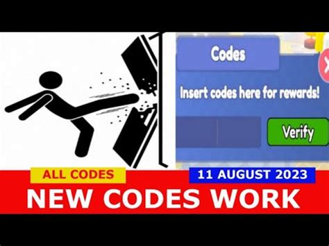 New Codes Update Kick Door Simulator Roblox All Codes August