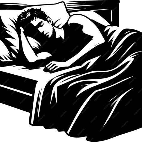 Premium Vector | A man sleeping on bed vector silhouette 20