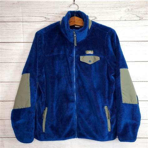 L L Bean Jackets And Coats Ll Bean Hipile Fleece Blue Full Zip Polyester Jacket Mens Large