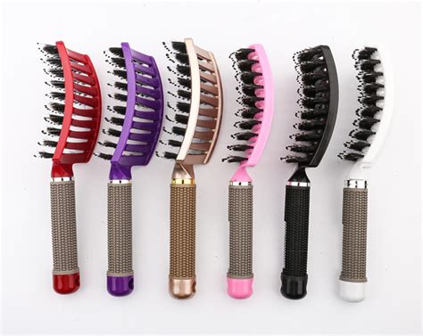 Bristleandnylon Hair Brush Girls Hair Scalp Massage Comb Women Wet Curly Detangle Hair Brush For