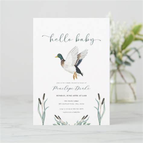 Mallard Duck Baby Shower Invitation Zazzle