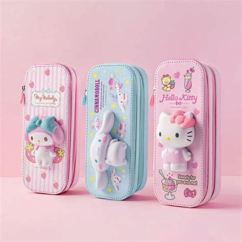 Estuche De L Pices Serie Sanrio De Descompresi N D Almacenamiento De