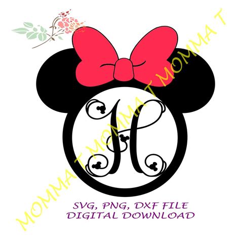 Monogram Design Monogram Letters Monogram Initials Minnie Mouse