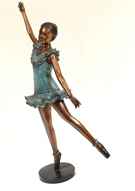 Bronze Ballerina Statue French Ballet Dancer Figurine Degas