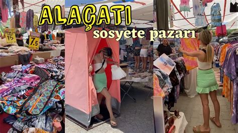 ALAÇATI SOSYETE PAZARI Neler aldım 25 bikiniler Zara şortlar