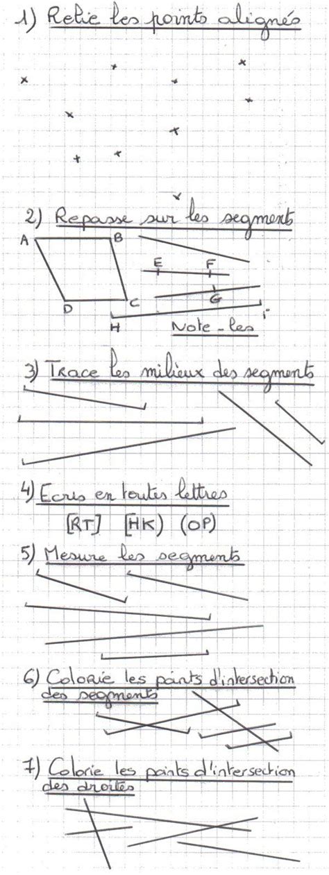 Points Droites Segments Exercices La Classe De Myli Breizh