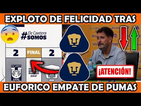 LAS DECLARACIONES DE GUSTAVO LEMA TRAS EL AGONICO EMPATE DE PUMAS