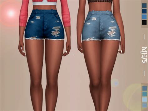 Some Cute High Waist Denim Shorts Found In TSR Category Sims 4 Female