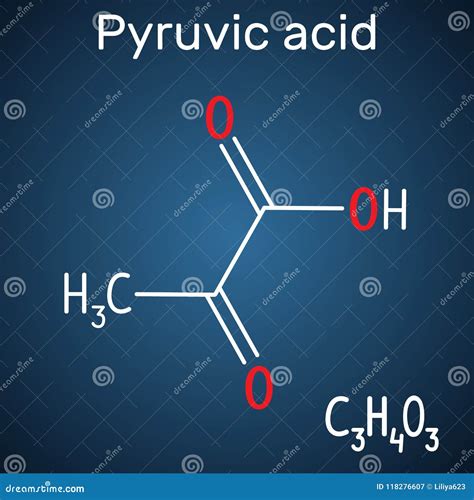 Pyruvic Acid Pyruvate Molecule. Structural Chemical Formula an Stock ...