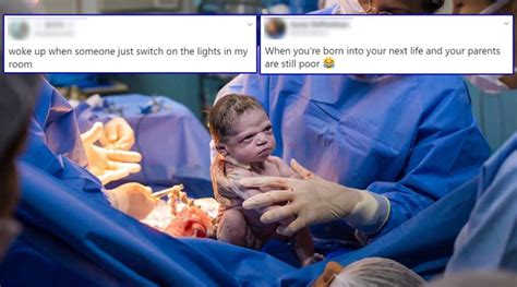 Newborns Picture Becomes Internet Sensation Because Of Its Annoyed