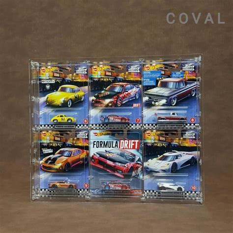 Coval Hdw Acrylic Display Case For Single Wide Premium Carded Hot Wheels With Front Vertical