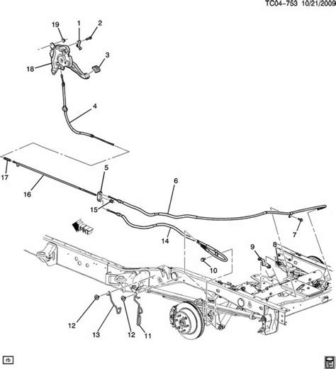 2005 Chevy Silverado Emergency Brake Cable Diagram