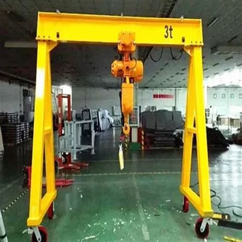 Single Girder Portable Gantry Cranes Maximum Lifting Capacity Ton