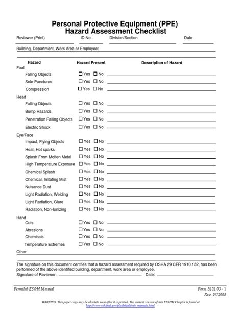 Ppe Plan Template