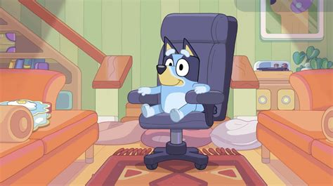 Download Bluey Bingo Relaxingin Chair Wallpaper