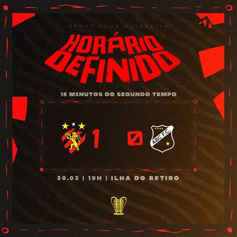 Sport Club do Recife on Twitter Horário definido a continuação de