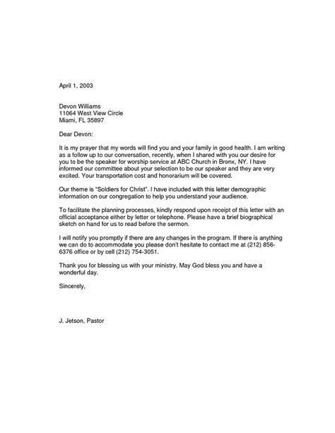 Sample Letter To Invite A Guest Speaker